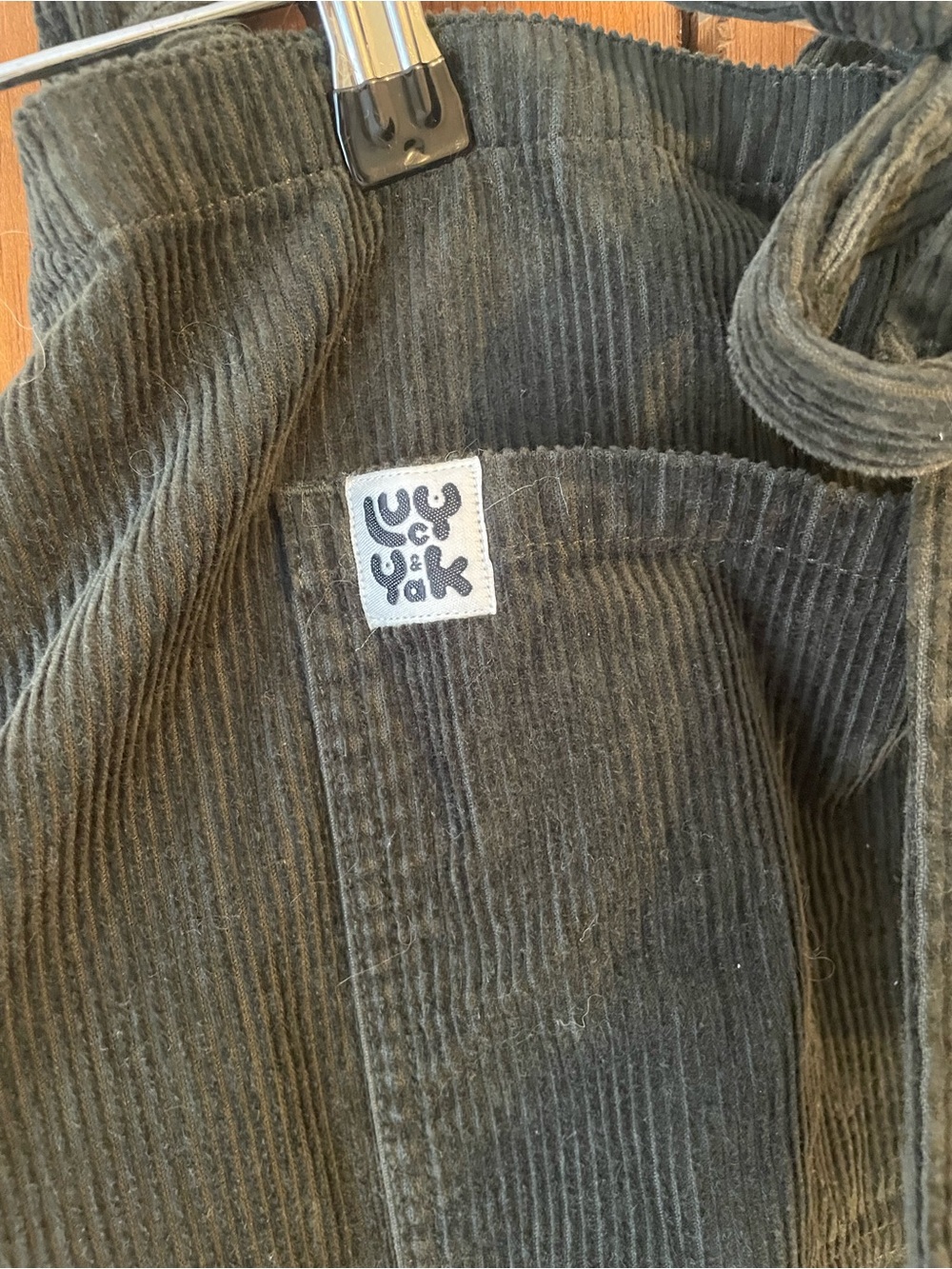 Lucy & Yak Dark Green Corduroy Overalls Jumpsuit - Picture 4 of 7